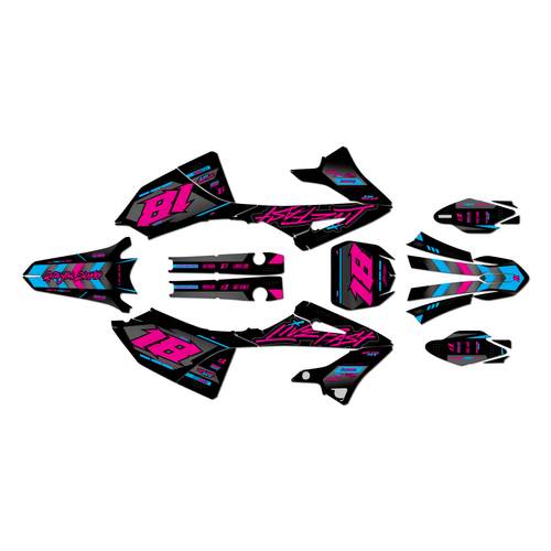 yamaha yz250x graphics kit 2023-2026 rebel series cm