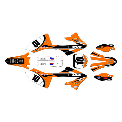 yamaha yz250x graphics kit 2023-2026 speed series orange