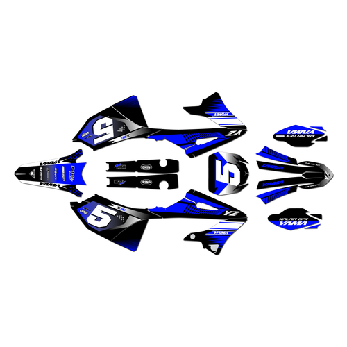 yamaha yz250x graphics kit 2023-2026 turbo series blue
