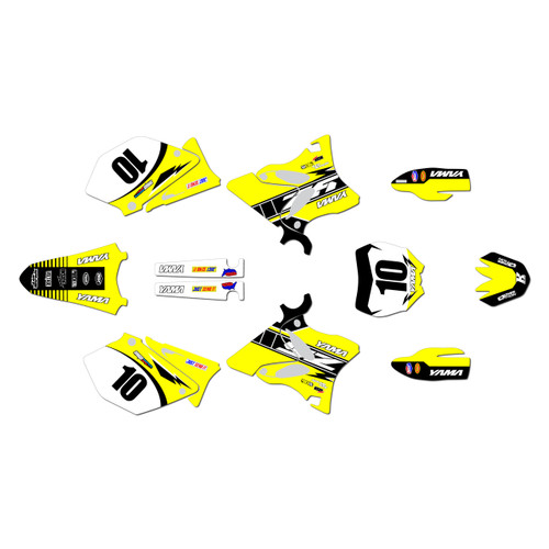 yamaha yz125 graphics kit 2002-2004 speed series yellow
