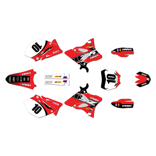 yamaha yz125 graphics kit 2002-2004 speed series red