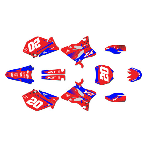 yamaha yz250 graphics kit 2002-2004 spear series red