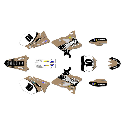 yamaha yz125 graphics kit 2006-2007 speed series tan
