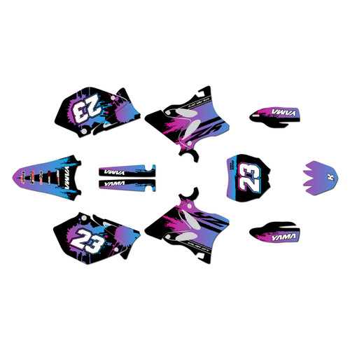 yamaha yz125 graphics kit 2008-2014 splash series magenta
