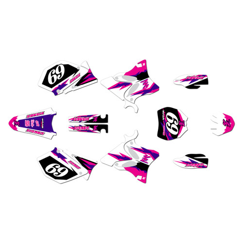 yamaha yz250 graphics kit 2002-2004 vintage series purple