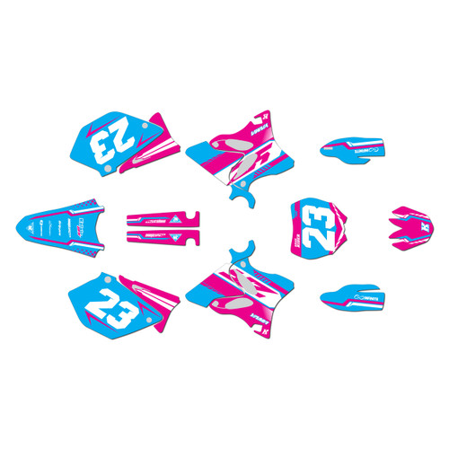 yamaha yz125 graphics kit 2005 viper series pink