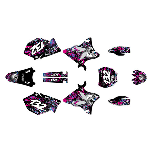 yamaha yz250 graphics kit 2006-2007 core series magenta