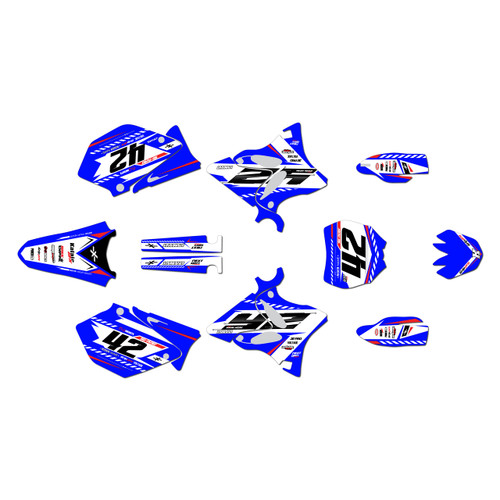 yamaha yz250 graphics kit 2005 lethal series blue