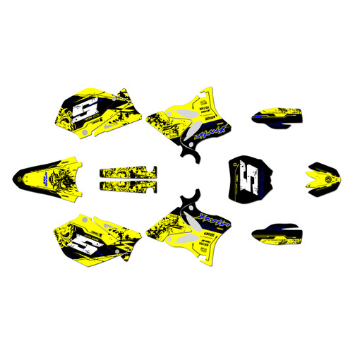 yamaha yz250 graphics kit 2005 night series blue-shift