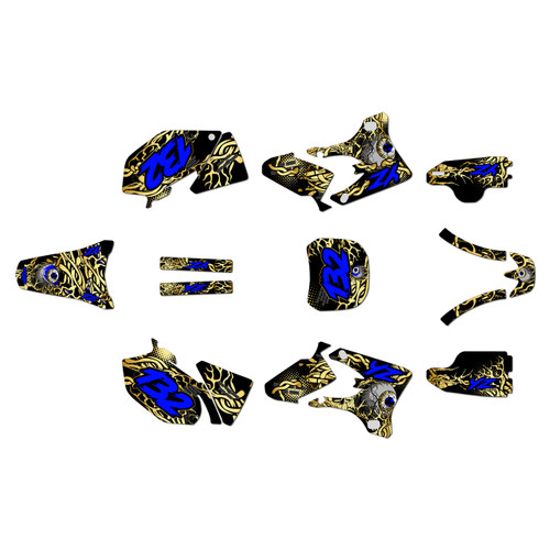yamaha yz450f graphics kit 2003-2005 core series gold
