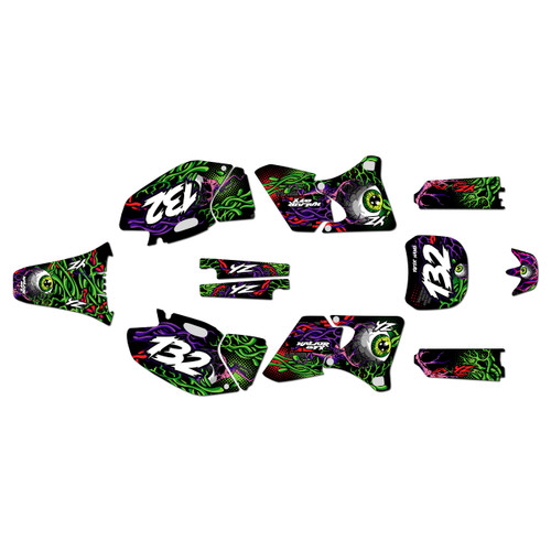 yamaha yz250f graphics kit 1998-2002 core series purple