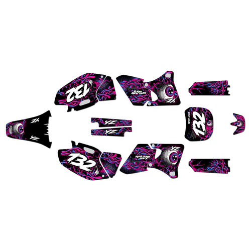 yamaha yz250f graphics kit 1998-2002 core series magenta