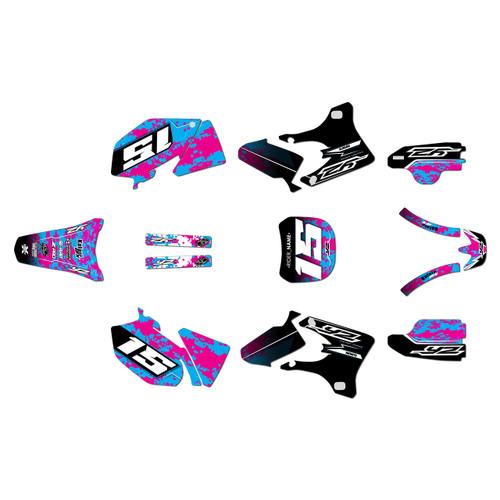 yamaha yz250f graphics kit 2003-2005 cyberware series magenta