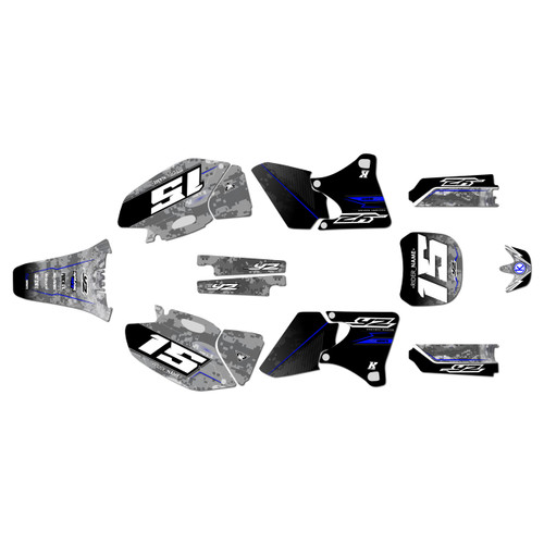 yamaha yz250f graphics kit 1998-2002 cyberware series blue
