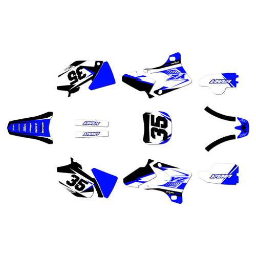yamaha yz250f graphics kit 2003-2005 dream series blue