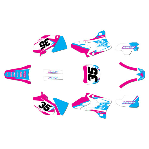 yamaha yz450f graphics kit 2003-2005 dream series magenta