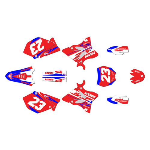 yamaha yz250 graphics kit 2008-2014 evader series red