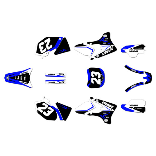 yamaha yz450f graphics kit 2003-2005 evader series blue
