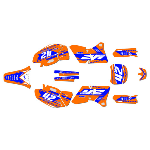 yamaha yz250f graphics kit 1998-2002 lethal series orange