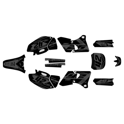 yamaha yz250f graphics kit 1998-2002 lethal series smoke