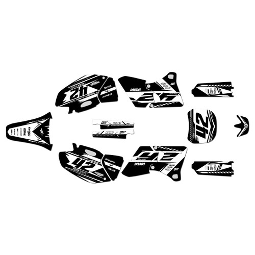 yamaha yz250f graphics kit 1998-2002 lethal series white