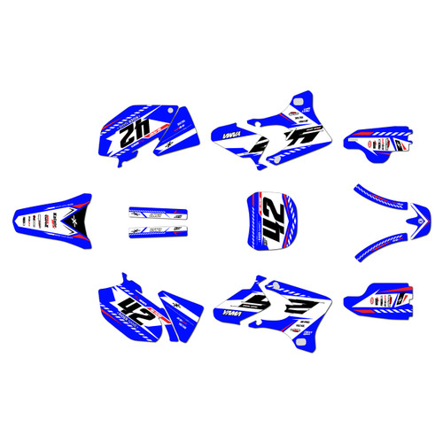 yamaha yz450f graphics kit 2003-2005 lethal series blue