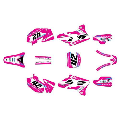 yamaha yz250f graphics kit 2003-2005 lethal series magenta