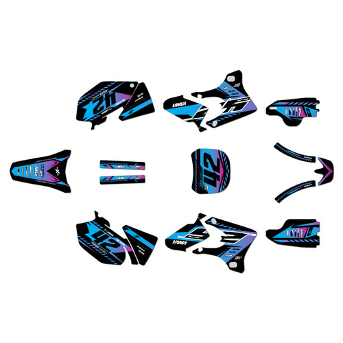 yamaha yz250f graphics kit 2003-2005 lethal series magenta-shift