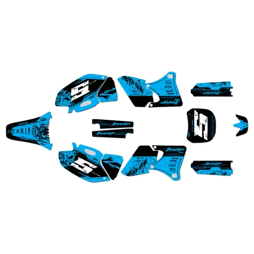 yamaha yz250f graphics kit 1998-2002 night-city series cyan