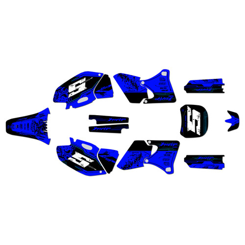 yamaha yz250f graphics kit 1998-2002 night-city series blue