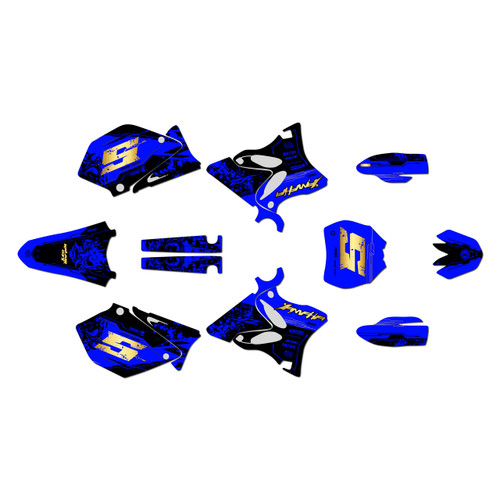 yamaha yz250 graphics kit 2008-2014 night series gold