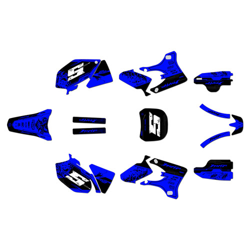 yamaha yz250f graphics kit 2003-2005 night-city series blue