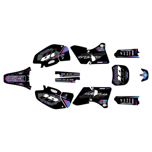 yamaha yz250f graphics kit 1998-2002 rebel series magenta