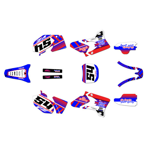 yamaha yz450f graphics kit 2003-2005 split series red