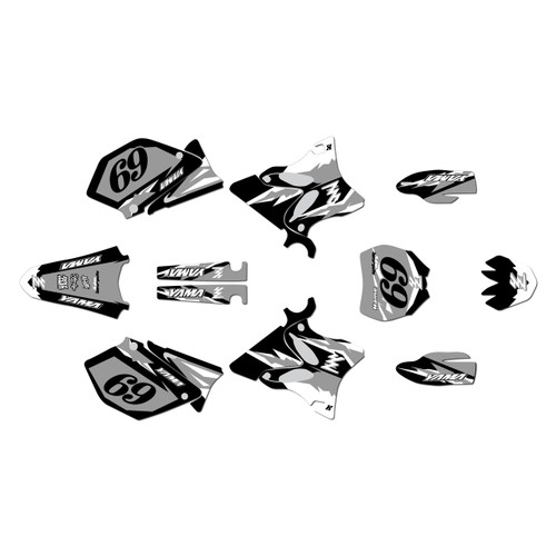 yamaha yz250 graphics kit 2005 vintage series white