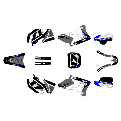 yamaha yz250f graphics kit 2003-2005 stellar series blue