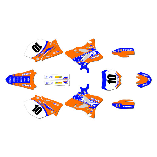 yamaha yz250 graphics kit 2006-2007 speed series orange