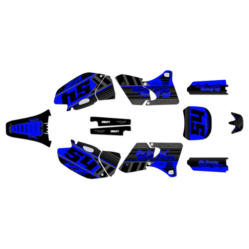 yamaha yz250f graphics kit 1998-2002 split series blue-shift