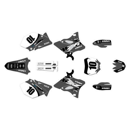yamaha yz250 graphics kit 2008-2014 speed series grey