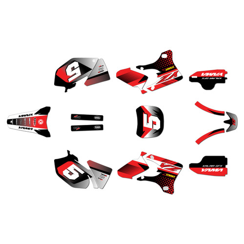 yamaha yz450f graphics kit 2003-2005 turbo series red