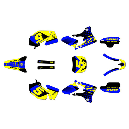 yamaha yz450f graphics kit 2003-2005 turbo series yellow