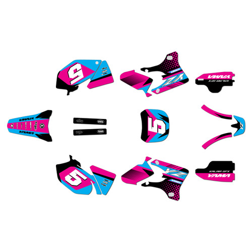 yamaha yz250f graphics kit 2003-2005 turbo series magenta