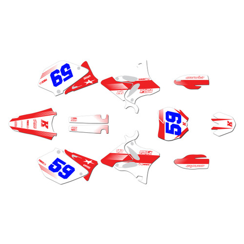 yamaha yz250 graphics kit 2006-2007 swift series red