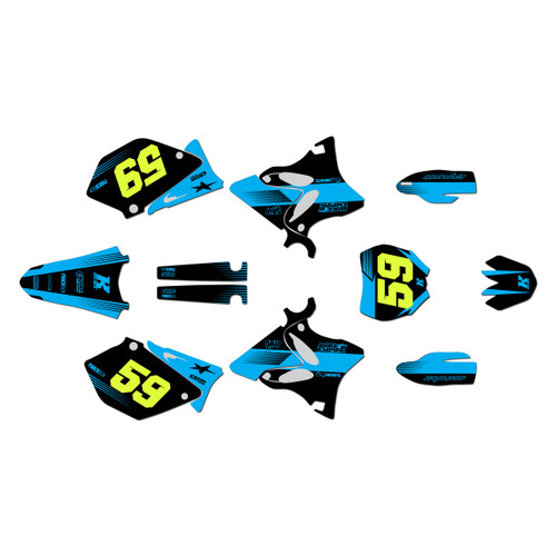 yamaha yz250 graphics kit 2008-2014 swift series black-cyan
