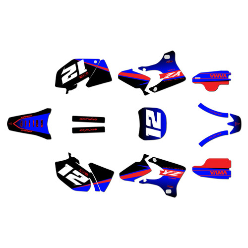 yamaha yz250f graphics kit 2003-2005 vendetta series red