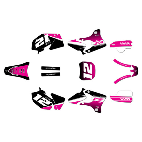 yamaha yz250f graphics kit 2003-2005 vendetta series magenta