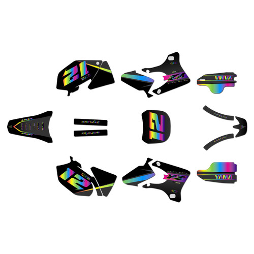yamaha yz450f graphics kit 2003-2005 vendetta series rainbow