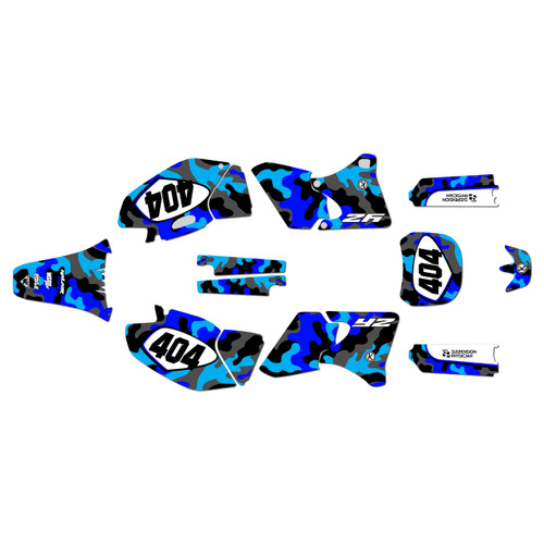 yamaha yz400f graphics kit 1998-2002 invasion series blue