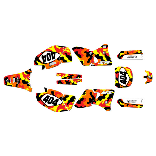 yamaha yz400f graphics kit 1998-2002 invasion series orange