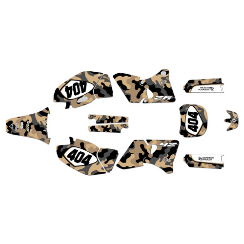 yamaha yz400f graphics kit 1998-2002 invasion series tan